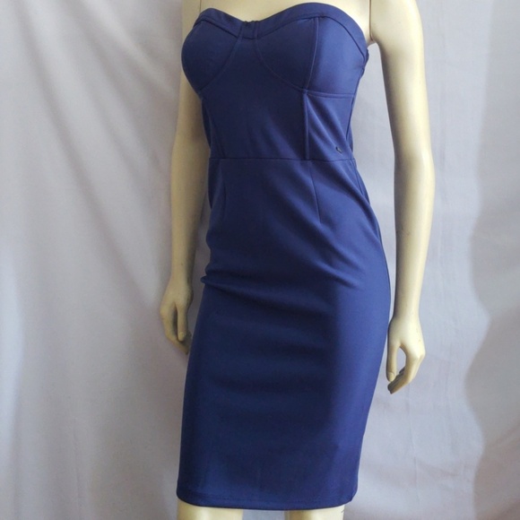 NEW GUESS BLUE SLEEVELESS DRESS SZ M - Picture 1 of 6